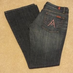 7 For All Mankind Pink 'A' Pocket Jeans (size 29)